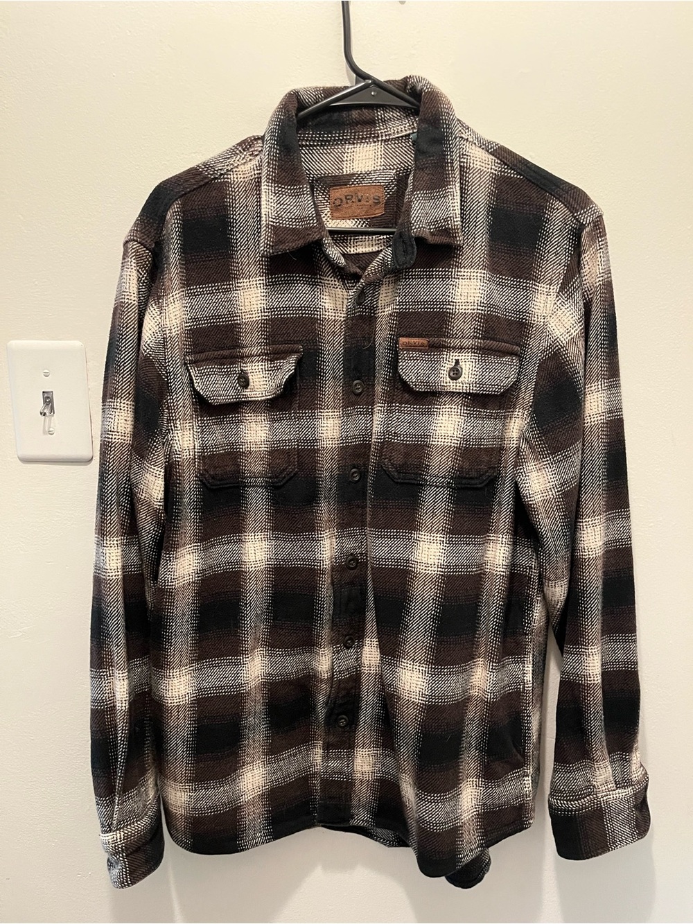Orvis Brown & Cream Plaid Lightweight Shacket